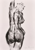 Iryna Atamaniuk, three mixed media studies of female nudes, each signed and dated '2017', 22
