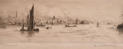 Frank Harding (19th /20th Century) 'Waterloo Bridge', etching, signed and inscribed in pencil, 6