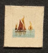 Stanley A Burchett (20th Century), Sailboats on calm seas, signed in pencil to mount, 0.25