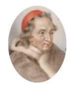 An oval portrait of a Man in a gilt frame, 1.75