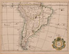 South America map Amerique Meridionale Le Rouge, Circa 1756, hand coloured, 9