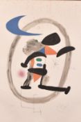 Joan Miro (1893-1983) Spanish, 'Blue Moon' A lithograph in colours, signed in pencil andnumbered
