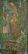 Roger Smith (1932-2004) British, A semi abstract female nude figure, mixed media, 23