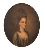 18th Century English School, A portrait of a lady reputedly Katherine Finch of Aldenham Herts, oil