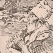 A group of five lithographs from The Studio magazine, after Brangwyn, West, Forain and other, all