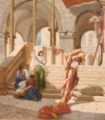 Frank William Warwick Topham (1838-1924) British, 'Preparing for the Festival' with Spanish