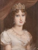 A very good miniature, Young Lady in a gilt metal frame, 3.5