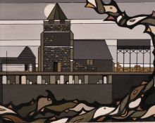 20th Century School, A tree lined river landscape, oil on board, 18