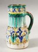 A 19TH CENTURY NORTH MOROCCAN POTTERY JUG, 18cm high.