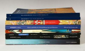 A MIXED LOT OF ISLAMIC / ASIAN ART OLD AUCTION CATALOGUES - 8 catalogues