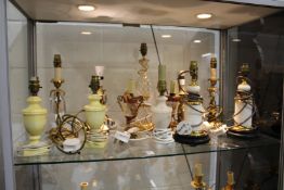 A good collection of decorative table lamps.
