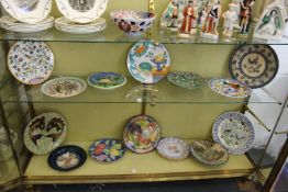 A continental porcelain and pottery plates and dishes.