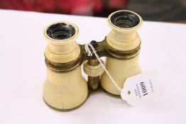 A pair ivory opera glasses.