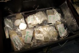 A quantity of Chinese mother-of-pearl counters and other similar items.