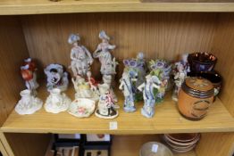 A Doulton tobacco jar and other decorative china.