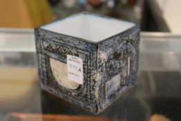 A small Troika square shaped vase.