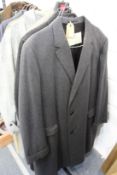 A gentlemen's Aquascutum grey wool overcoat.