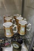 A matching set of six tankards.