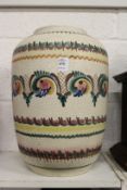 A large Austrian painted pottery vase.