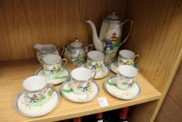 A Japanese porcelain tea service.