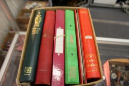 Six binders containing a quantity of stamps.