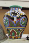 A continental pottery vase.