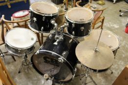 A drum kit.