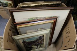 A large quantity of paintings and prints.