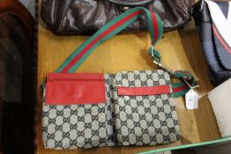 A designer style handbag.