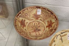 An early Islamic pottery bowl.