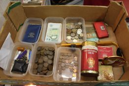 A collection of coins, bank notes, miscellaneous collectable.