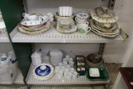 Royal Crown Derby, floral decorated teacups and saucers and other decorative china.
