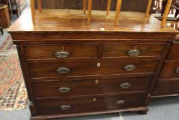 A 19th century mahogany straight front chest of drawers.