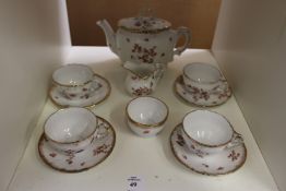 A child's porcelain tea service.