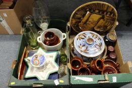 Household and decorative china and glassware.