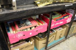 Two boxes of topographical books.