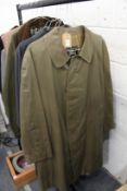 A gentlemen's Burberry petrol green overcoat.