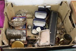 Small plated items, opera glasses etc.