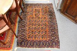 An old Persian prayer rug.