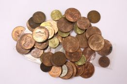 A quantity of pre-decimal coinage.
