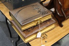 Two Victorian photograph albums.