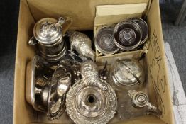 A quantity of plated wares to include a pair of birds, entree dish and cover, a large jug,