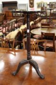 A Chippendale style mahogany tripod table or urn stand.