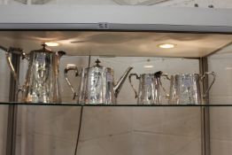 A good quality plated four piece tea service.