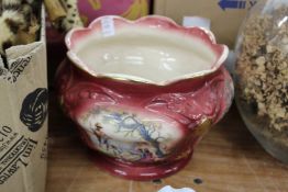 A decorative jardininere.