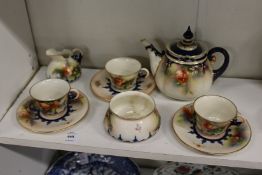A Royal Worcester Hadleigh Ware part tea service (faults).