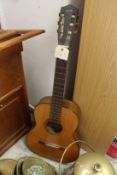 A classical guitar.