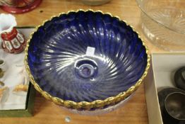 Two cut glass ceiling shades.