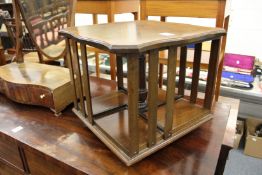 A small mahogany tabletop revolving bookcase.