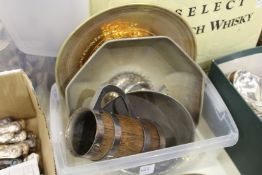 Polo interest, a silver plated and oak presentation tankard and three other items.